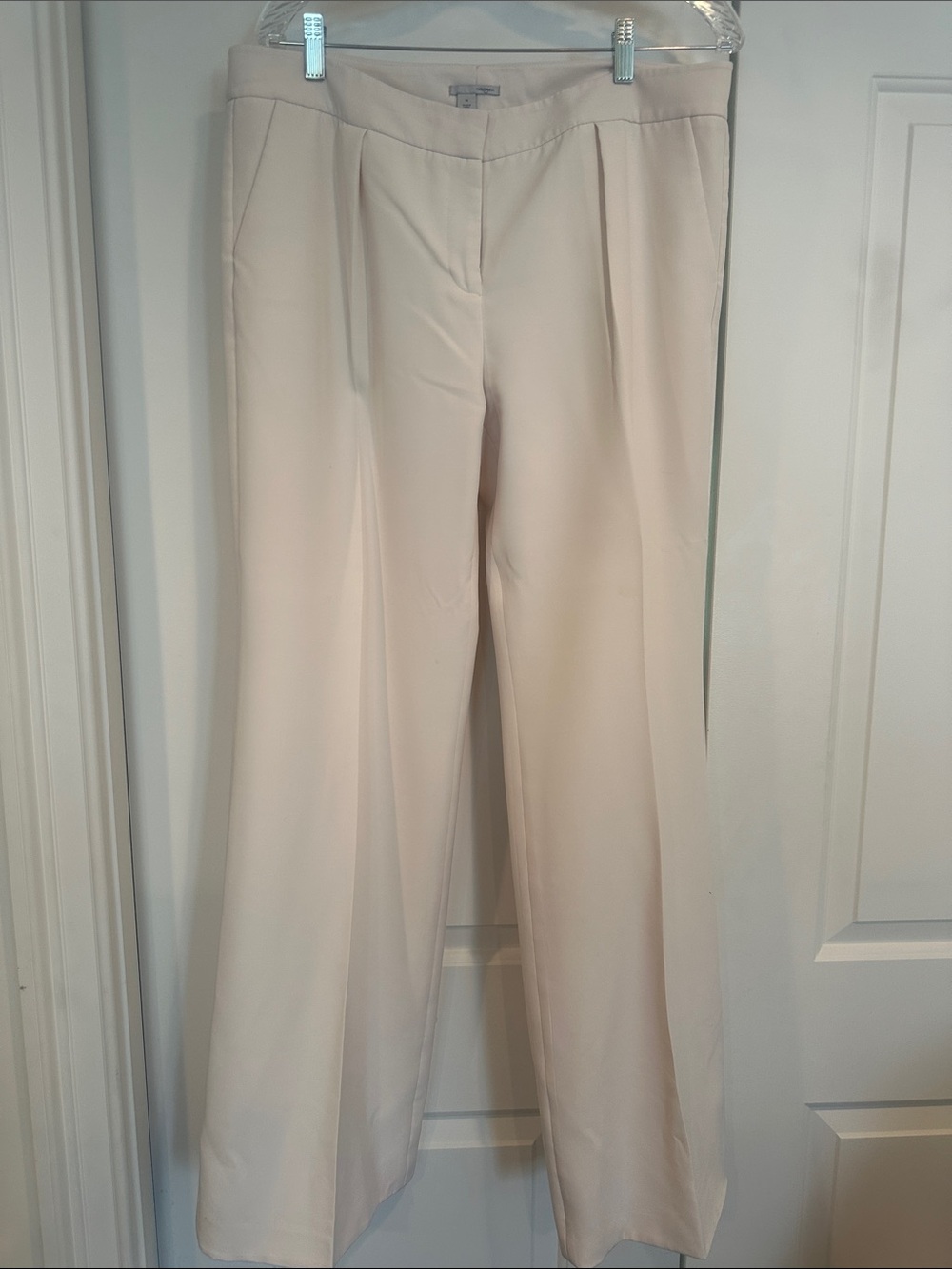 Halogen Cream Wide-Leg Trousers
